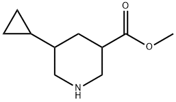 Methyl 5-cyclopropyl-3-piperidinecarboxylate 结构式
