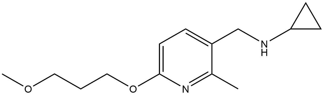 N-Cyclopropyl-6-(3-methoxypropoxy)-2-methyl-3-pyridinemethanamine 结构式