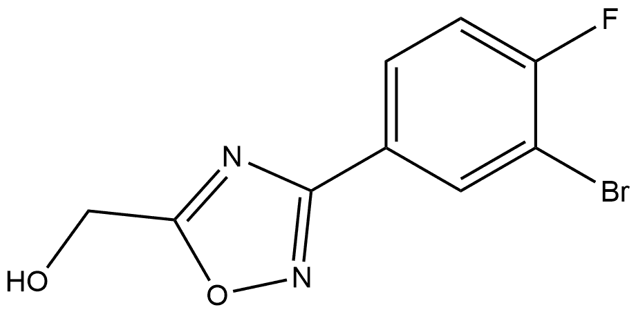 3-(3-溴-4-氟苯基)-1,2,4-噁二唑-5-基]甲醇 结构式
