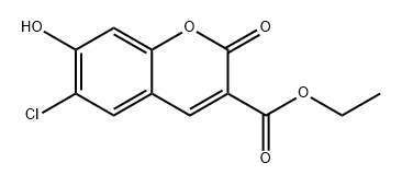 6-氯-7-羟基香豆素-3-羧酸乙酯 结构式