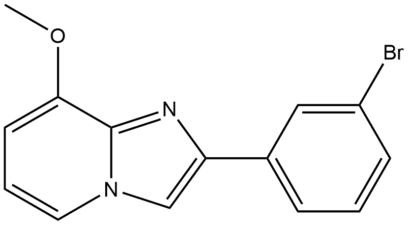 2-(3-溴苯基)-8-甲氧基咪唑并[1,2-A]吡啶 结构式