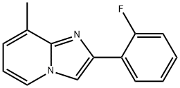 2-(2-氟苯基)-8-甲基咪唑并[1,2-A]吡啶 结构式