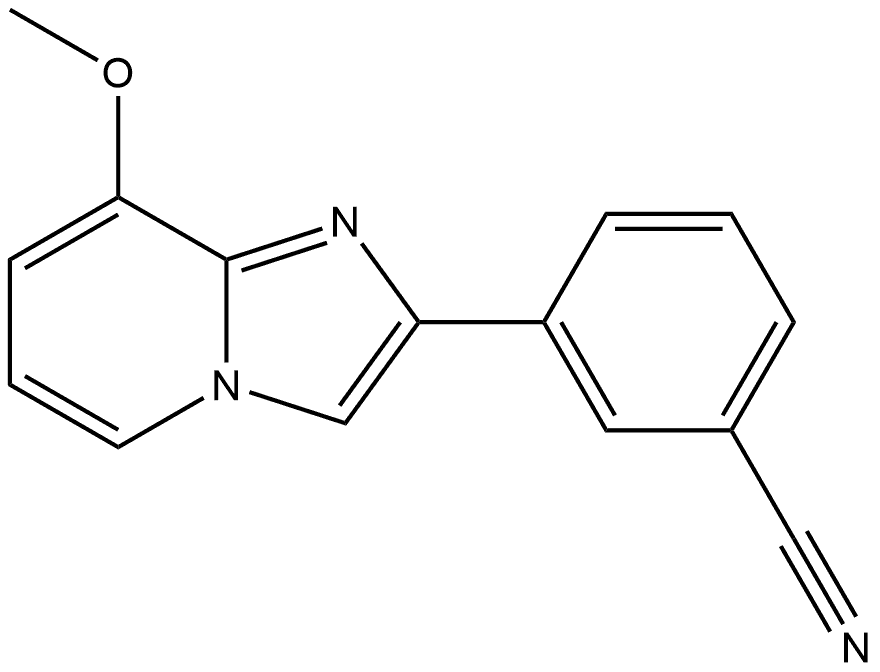 3-(8-甲氧基咪唑并[1,2-A]吡啶-2-基)苯腈 结构式