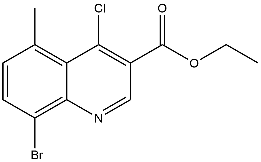 Ethyl 8-bromo-4-chloro-5-methyl-3-quinolinecarboxylate 结构式