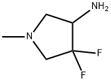 3-Pyrrolidinamine, 4,4-difluoro-1-methyl- 结构式