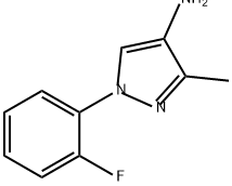 1H-Pyrazol-4-amine, 1-(2-fluorophenyl)-3-methyl- 结构式