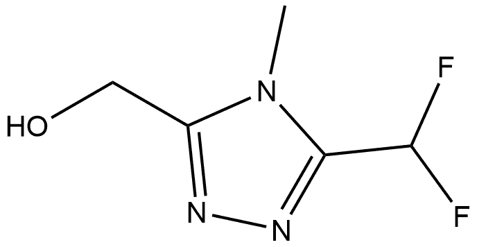 (5-(二氟甲基)-4-甲基-4H-1,2,4-三唑-3-基)甲醇 结构式