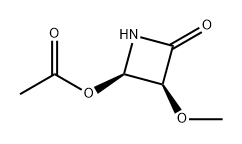 (3S-CIS)-3-甲氧基-4-氧代氮杂环丁烷-2-乙酸酯 结构式
