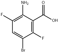 2-氨基-5-溴-3,6-二氟苯甲酸 结构式
