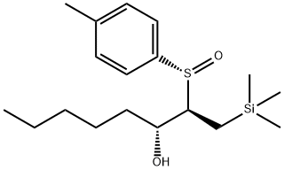 (2R,3R)-2-(p-Tolylsulfinyl)-1-(trimethylsilyl)octan-3-ol 结构式