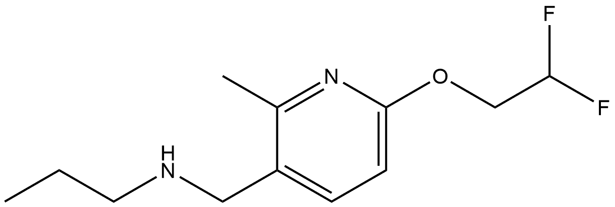 6-(2,2-Difluoroethoxy)-2-methyl-N-propyl-3-pyridinemethanamine 结构式