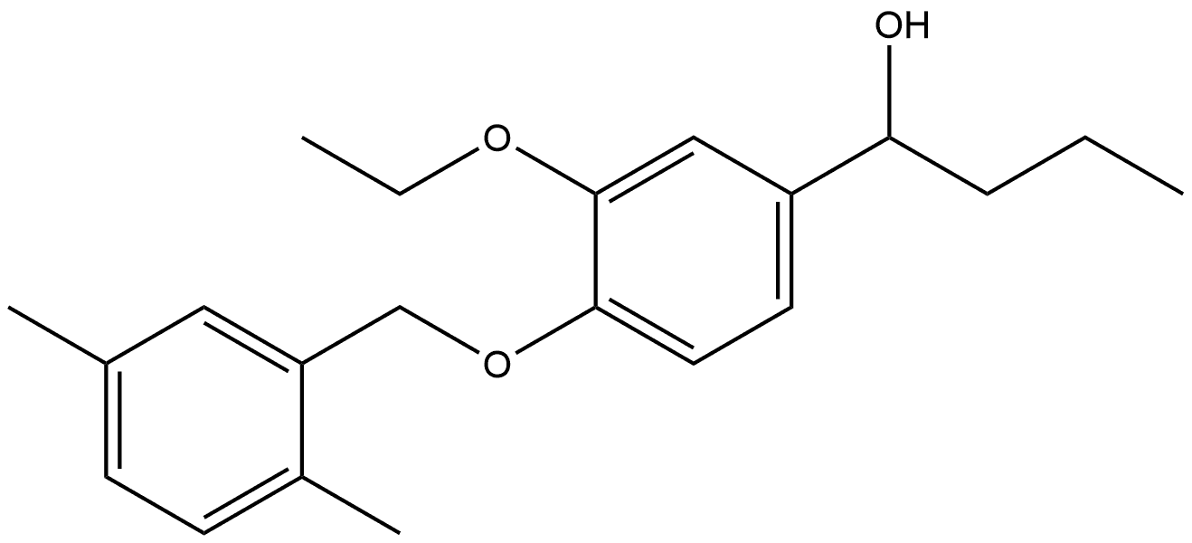 4-[(2,5-Dimethylphenyl)methoxy]-3-ethoxy-α-propylbenzenemethanol 结构式