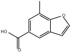 7-甲基苯并呋喃-5-羧酸 结构式