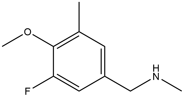 3-Fluoro-4-methoxy-N,5-dimethylbenzenemethanamine 结构式