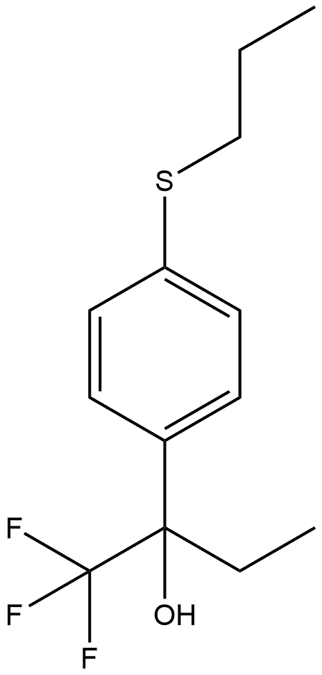 α-Ethyl-4-(propylthio)-α-(trifluoromethyl)benzenemethanol 结构式