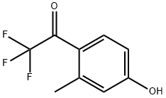 2,2,2-三氟-1-(4-羟基-2-甲基-苯基)-乙酮 结构式