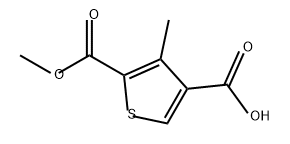 5-(甲氧羰基)-4-甲基噻吩-3-羧酸 结构式