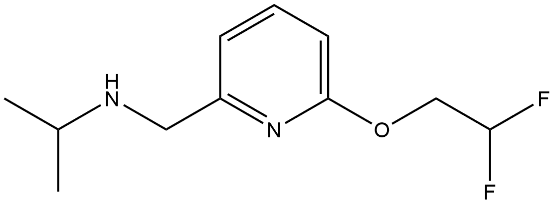 6-(2,2-Difluoroethoxy)-N-(1-methylethyl)-2-pyridinemethanamine 结构式