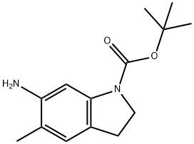 tert-butyl
6-amino-5-methyl-2,3-dihydro-1H-indole-1-carbox
ylate 结构式