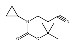 (2-氰乙基)(环丙基)氨基甲酸叔丁酯 结构式