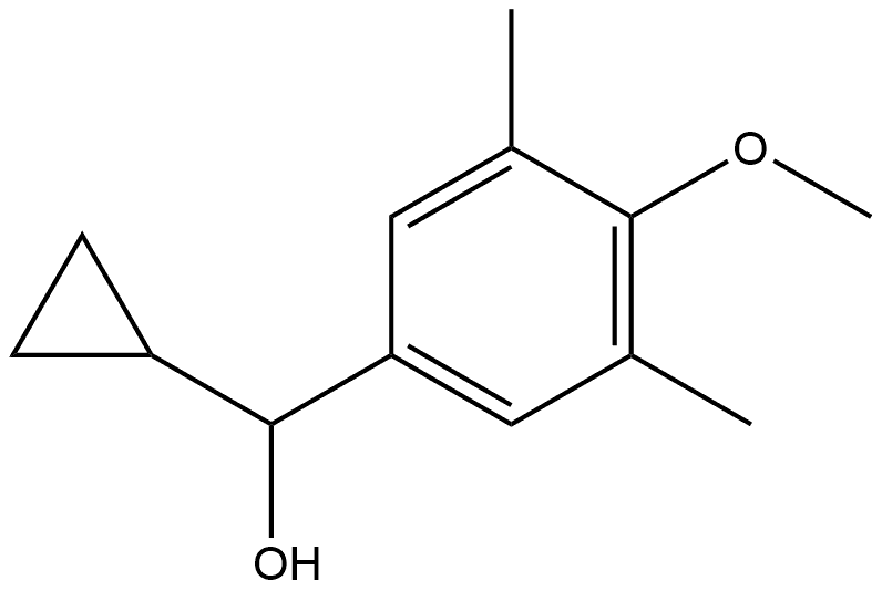 α-Cyclopropyl-4-methoxy-3,5-dimethylbenzenemethanol 结构式