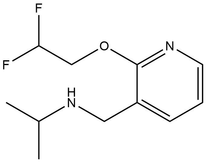 2-(2,2-Difluoroethoxy)-N-(1-methylethyl)-3-pyridinemethanamine 结构式