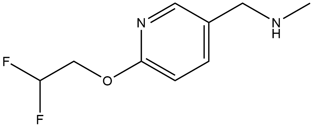 6-(2,2-Difluoroethoxy)-N-methyl-3-pyridinemethanamine 结构式