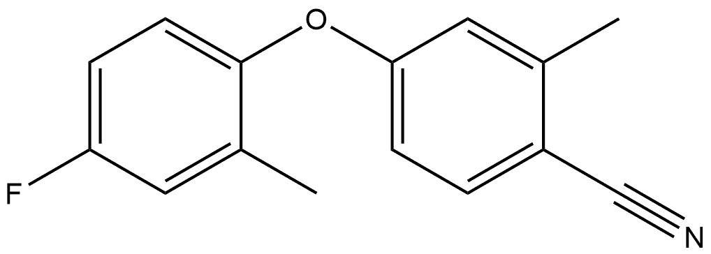 4-(4-Fluoro-2-methylphenoxy)-2-methylbenzonitrile 结构式