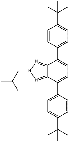 4,7-双(4-(叔丁基)苯基)-2-异丁基-2H-苯并[D][1,2,3]三唑 结构式