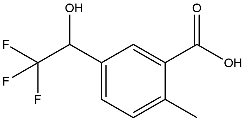 2-甲基-5-(2,2,2-三氟-1-羟乙基)苯甲酸 结构式