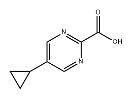 5-环丙基嘧啶-2-羧酸 结构式