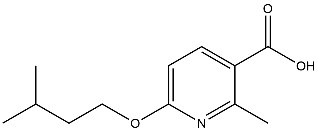 2-Methyl-6-(3-methylbutoxy)-3-pyridinecarboxylic acid 结构式