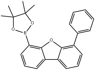 6-苯基二苯并[B,D]呋喃-4-硼酸频哪醇酯 结构式