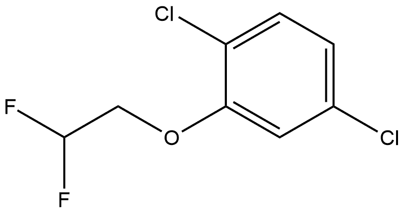 1,4-Dichloro-2-(2,2-difluoroethoxy)benzene 结构式