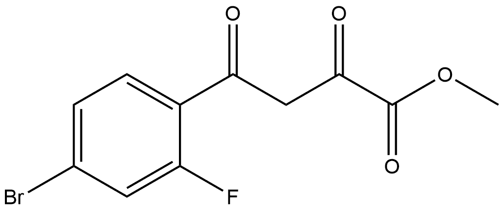 4-(4-溴-2-氟苯基)-2,4-二氧代丁酸甲酯 结构式