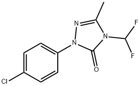 3H-1,2,4-Triazol-3-one, 2-(4-chlorophenyl)-4-(difluoromethyl)-2,4-dihydro-5-methyl- 结构式