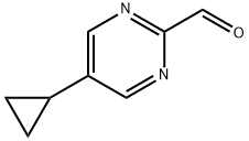 5-环丙基嘧啶-2-甲醛 结构式