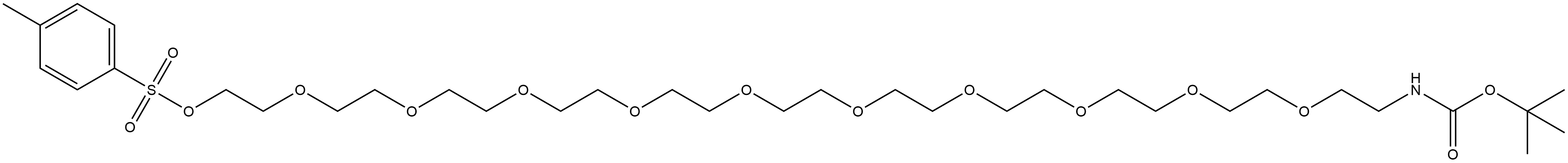 氨基叔丁酯-十一聚乙二醇-对甲苯磺酸酯 结构式