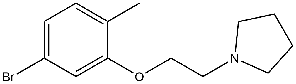 1-[2-(5-Bromo-2-methylphenoxy)ethyl]pyrrolidine 结构式