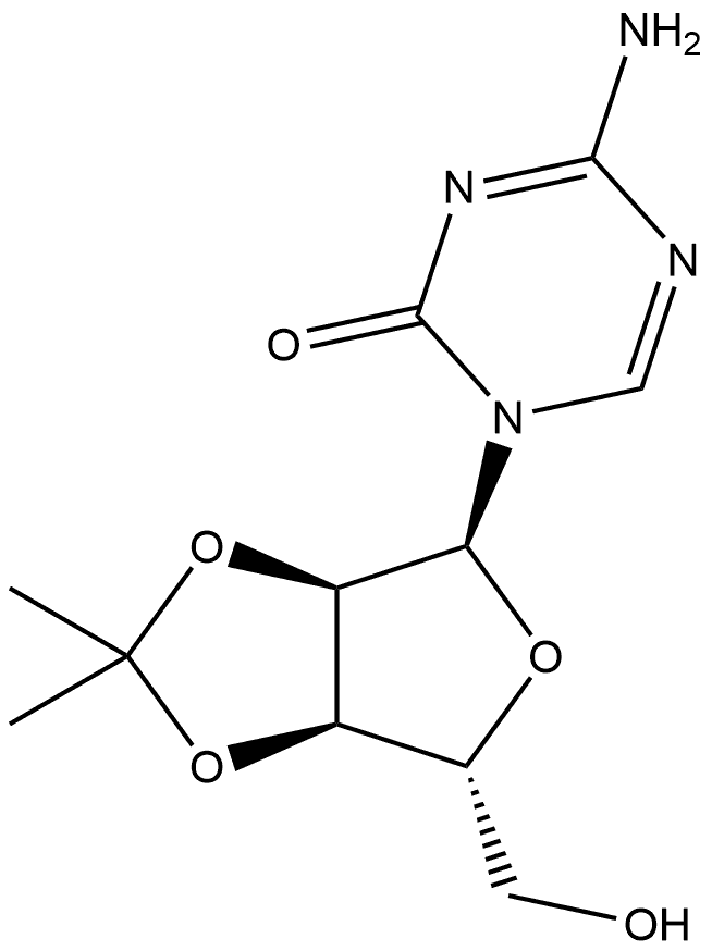 1,3,5-Triazin-2(1H)-one, 4-amino-1-[2,3-O-(1-methylethylidene)-α-D-ribofuranosyl]- 结构式