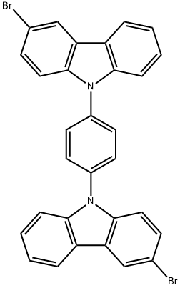 3-BROMO-9-(4-(3-BROMOCARBAZOLYL)PHENYL)CARBAZOLE 结构式