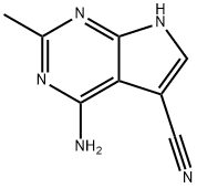 4-Amino-2-methyl-7H-pyrrolo[2,3-d]pyrimidine-5-carbonitrile 结构式