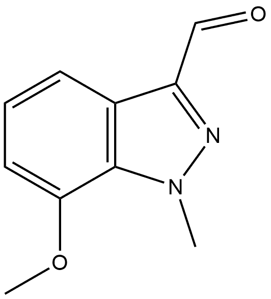 7-methoxy-1-methyl-indazole-3-carbaldehyde 结构式