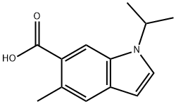 1-异丙基-5-甲基-1H-吲哚-6-羧酸 结构式
