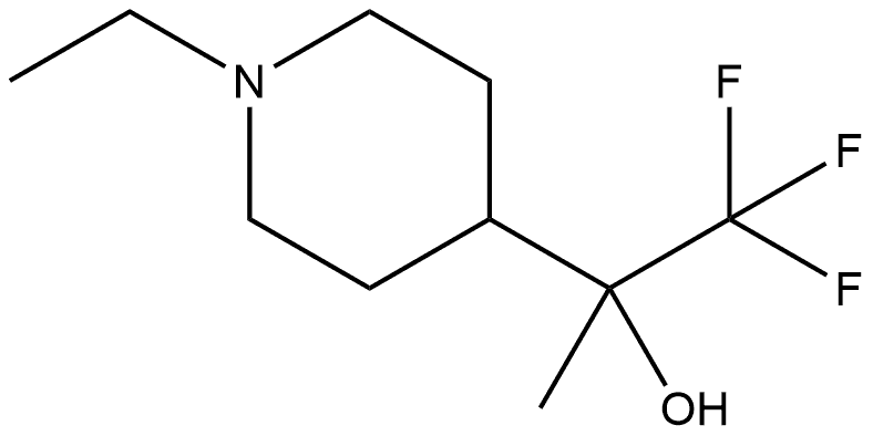 1,1,1-trifluoro-2-(1-ethylpiperidin-4-yl)propan-2-ol 结构式