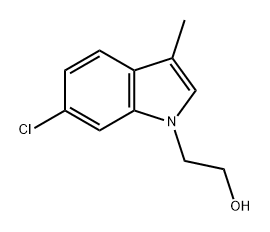 2-(6-CHLORO-3-METHYL-1H-INDOL-1-YL)ETHANOL 结构式