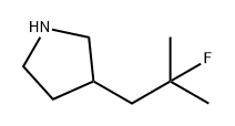 3-(2-氟-2-甲基丙基)吡咯烷 结构式