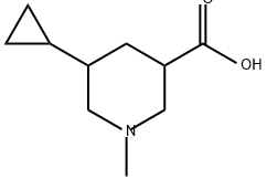 3-Piperidinecarboxylic acid, 5-cyclopropyl-1-methyl- 结构式