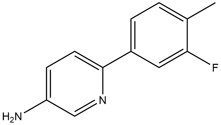 6-(3-Fluoro-4-methylphenyl)-3-pyridinamine 结构式