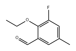 2-Ethoxy-3-fluoro-5-methylbenzaldehyde 结构式